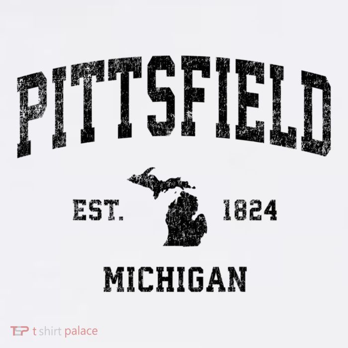 Pittsfield Michigan Mi Vintage Established Athletic Sports Design Tall T-Shirt