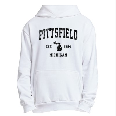 Pittsfield Michigan Mi Vintage Established Athletic Sports Design Urban Pullover Hoodie