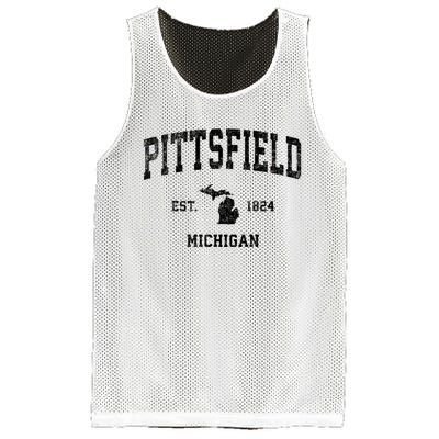 Pittsfield Michigan Mi Vintage Established Athletic Sports Design Mesh Reversible Basketball Jersey Tank