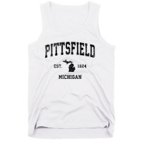 Pittsfield Michigan Mi Vintage Established Athletic Sports Design Tank Top