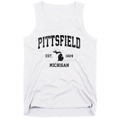 Pittsfield Michigan Mi Vintage Established Athletic Sports Design Tank Top