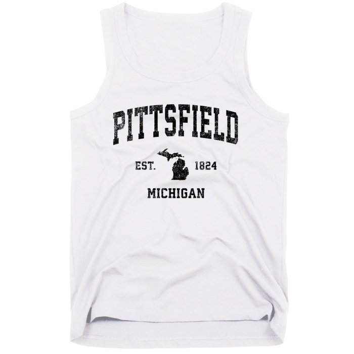 Pittsfield Michigan Mi Vintage Established Athletic Sports Design Tank Top