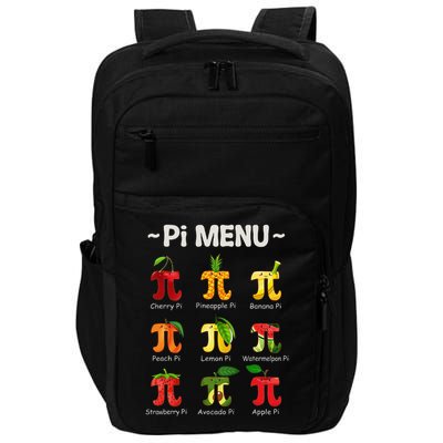 Pie Menu Math Teacher PI Symbol Funny Pi Day Pi 3 Impact Tech Backpack