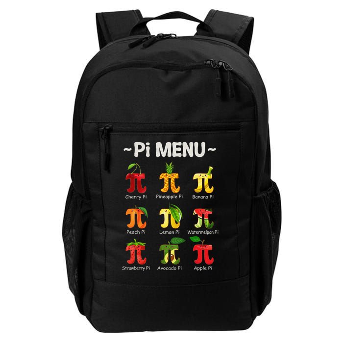 Pie Menu Math Teacher PI Symbol Funny Pi Day Pi 3 Daily Commute Backpack