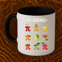 Pie Menu Math Teacher PI Symbol Funny Pi Day Pi 3 Coffee Mug