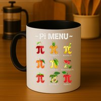 Pie Menu Math Teacher PI Symbol Funny Pi Day Pi 3 Coffee Mug