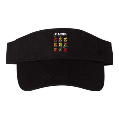 Pie Menu Math Teacher PI Symbol Funny Pi Day Pi 3 Valucap Bio-Washed Visor