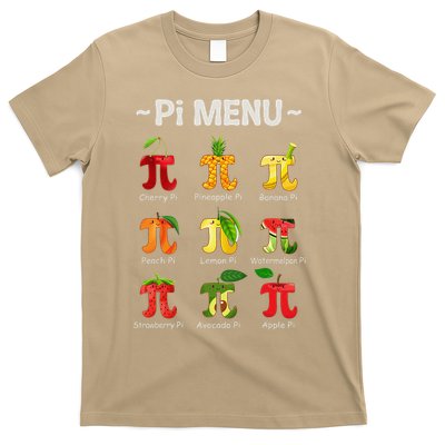 Pie Menu Math Teacher PI Symbol Funny Pi Day Pi 3 T-Shirt