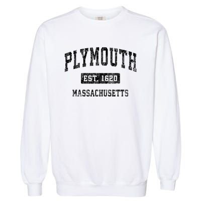 Plymouth Massachusetts Ma Vintage Established Sports Design Garment-Dyed Sweatshirt