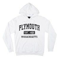 Plymouth Massachusetts Ma Vintage Established Sports Design Hoodie