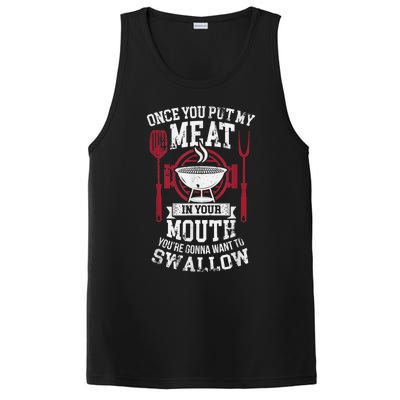 Put My Meat In Your Mouth Funny Sarcastic BBQ PosiCharge Competitor Tank