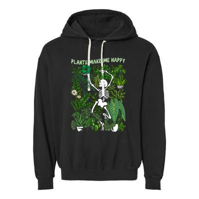 Plants Make Me Happy Garment-Dyed Fleece Hoodie