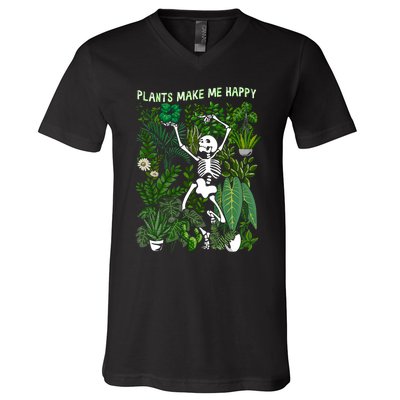 Plants Make Me Happy V-Neck T-Shirt