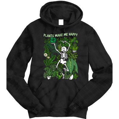 Plants Make Me Happy Tie Dye Hoodie