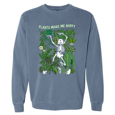 Plants Make Me Happy Garment-Dyed Sweatshirt