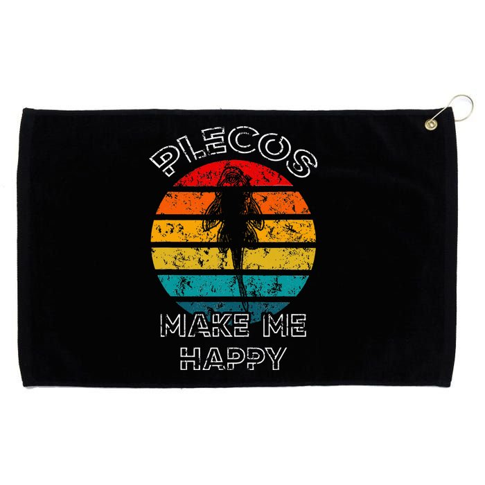 Plecos Make Me Happy Plecostomus Sucker Fish Grommeted Golf Towel