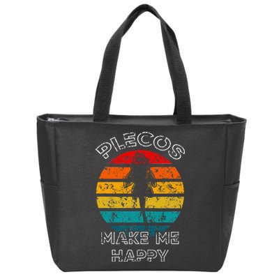 Plecos Make Me Happy Plecostomus Sucker Fish Zip Tote Bag