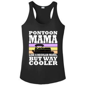 Pontoon Mama Mom Boat Captain Funny Boating Gift Ladies PosiCharge Competitor Racerback Tank