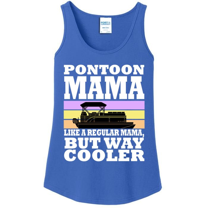 Pontoon Mama Mom Boat Captain Funny Boating Gift Ladies Essential Tank