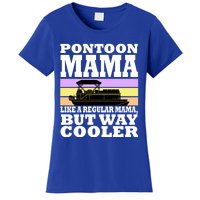 Pontoon Mama Mom Boat Captain Funny Boating Gift Women's T-Shirt