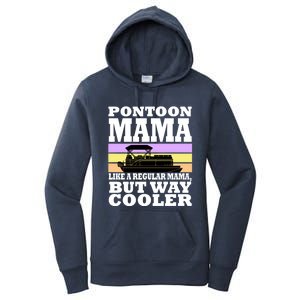 Pontoon Mama Mom Boat Captain Funny Boating Gift Women's Pullover Hoodie