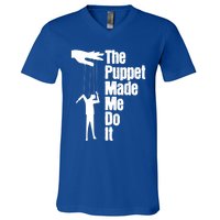 Puppet Made Me Do It Meaningful Gift Puppeteering Ventriloquist Puppeteer Cool G V-Neck T-Shirt