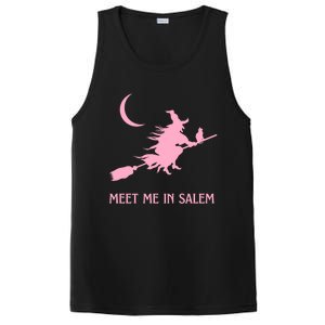 Pink Meet Me In Salem Witchcraft Massachusetts Witch Witchy Gift PosiCharge Competitor Tank