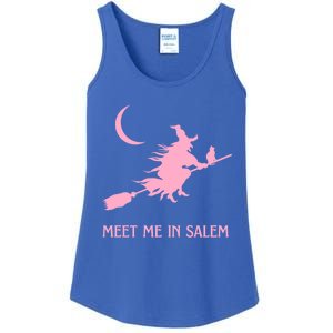 Pink Meet Me In Salem Witchcraft Massachusetts Witch Witchy Gift Ladies Essential Tank