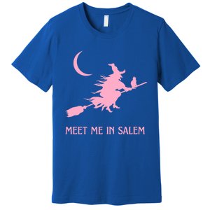 Pink Meet Me In Salem Witchcraft Massachusetts Witch Witchy Gift Premium T-Shirt