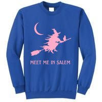 Pink Meet Me In Salem Witchcraft Massachusetts Witch Witchy Gift Tall Sweatshirt