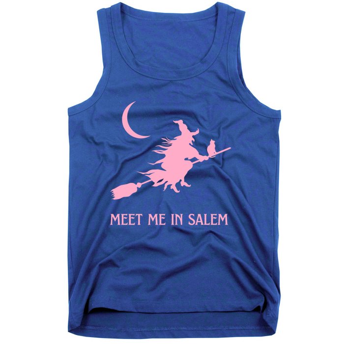 Pink Meet Me In Salem Witchcraft Massachusetts Witch Witchy Gift Tank Top