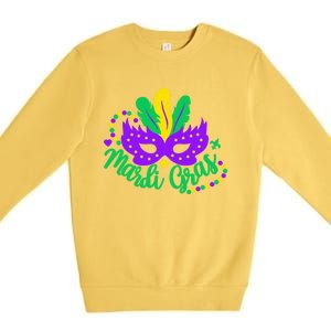 Princess Masquerade Mask Mardi Gras Cute Gift Premium Crewneck Sweatshirt