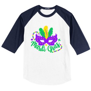 Princess Masquerade Mask Mardi Gras Cute Gift Baseball Sleeve Shirt