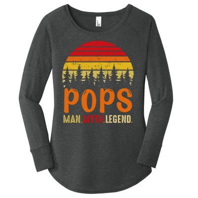 Pops Man Myth Legend Women's Perfect Tri Tunic Long Sleeve Shirt