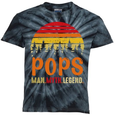 Pops Man Myth Legend Kids Tie-Dye T-Shirt