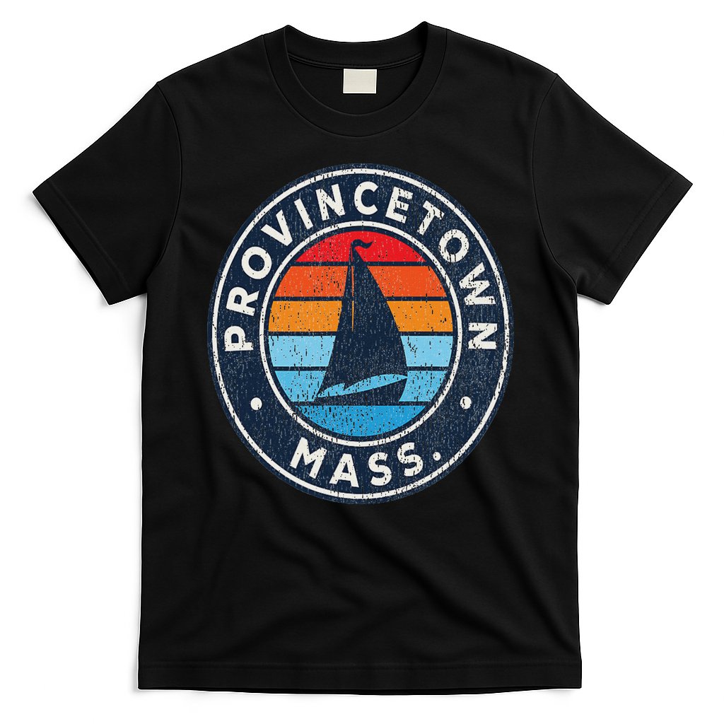 Provincetown Massachusetts Ma Vintage Sailboat Retro 70s T-Shirt