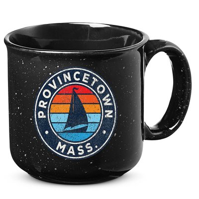 Provincetown Massachusetts Ma Vintage Sailboat Retro 70s 15oz Campfire Ceramic Mug