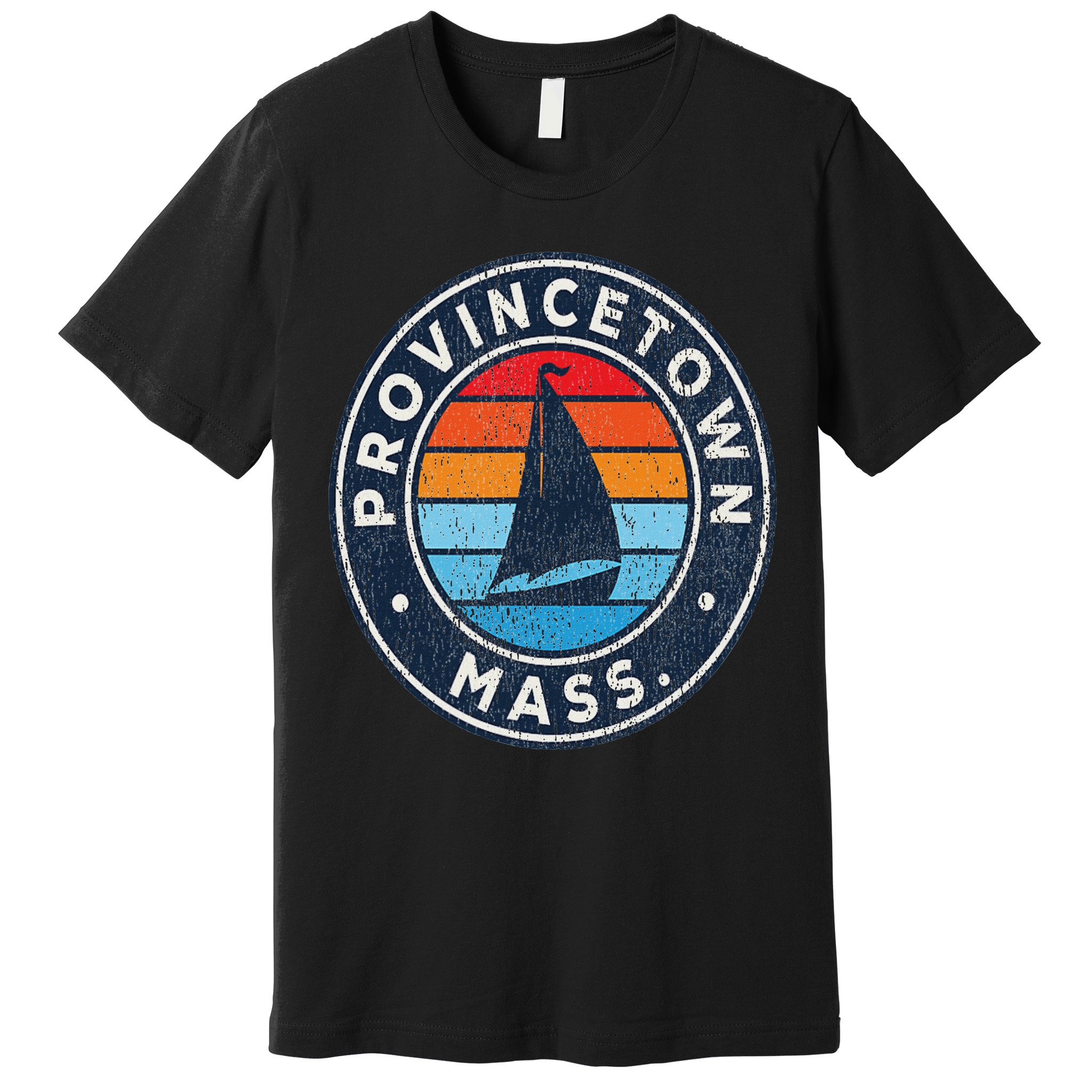 Provincetown Massachusetts Ma Vintage Sailboat Retro 70s Premium T-Shirt