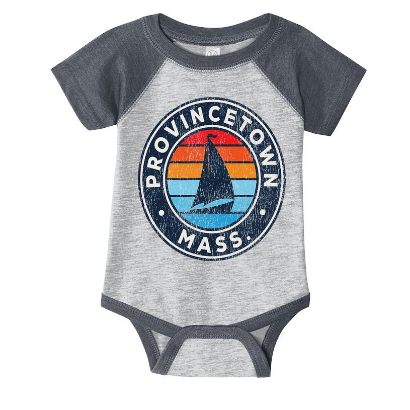 Provincetown Massachusetts Ma Vintage Sailboat Retro 70s Infant Baby Jersey Bodysuit