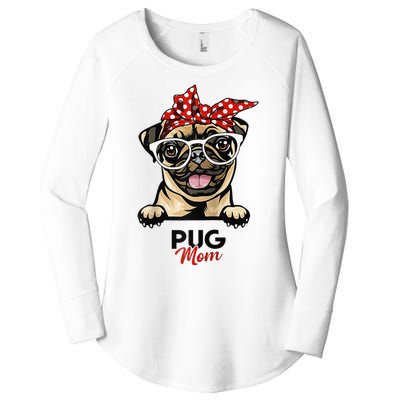 Pug Mom Mothers Day Dog Lovers Gifts For  Women's Perfect Tri Tunic Long Sleeve Shirt