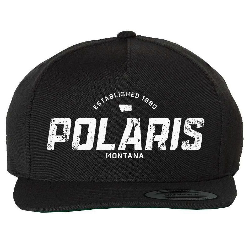 Polaris Montana Mt Vintage Athletic Sports Logo Wool Snapback Cap