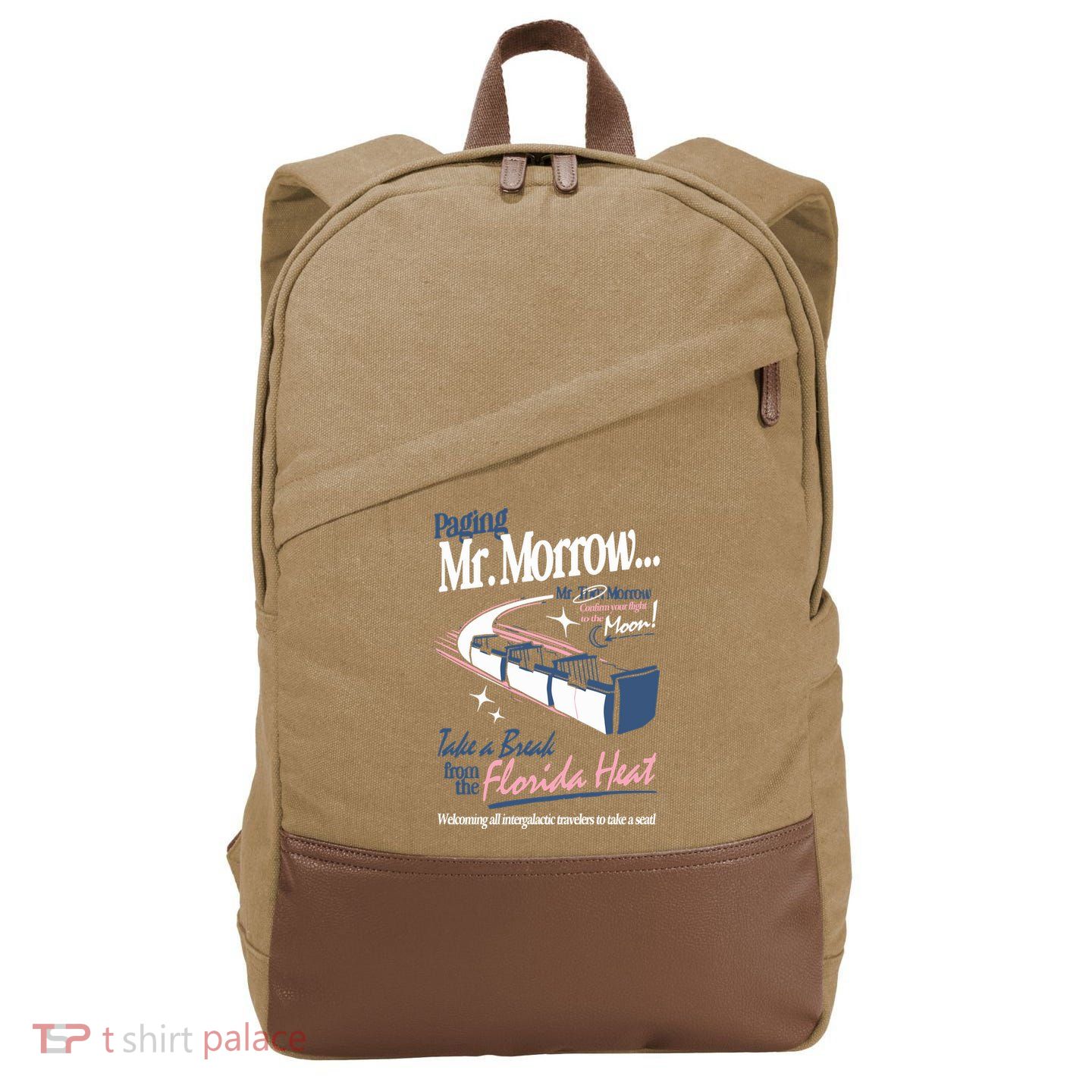 Paging Mr. Morrow Cotton Canvas Backpack
