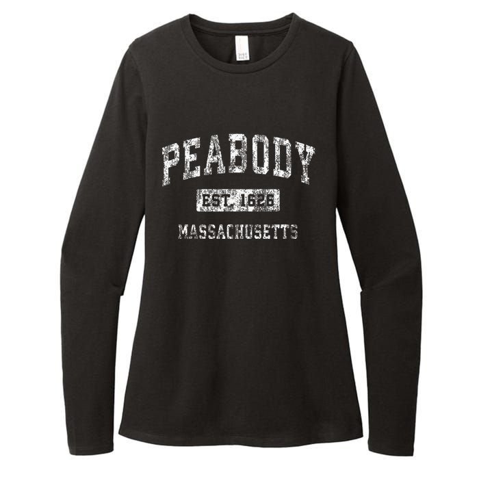 Peabody Massachusetts Ma Vintage Established Sports Womens CVC Long Sleeve Shirt