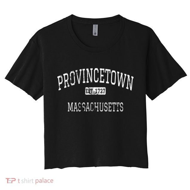 Provincetown Massachusetts Ma Vintage Crop Top