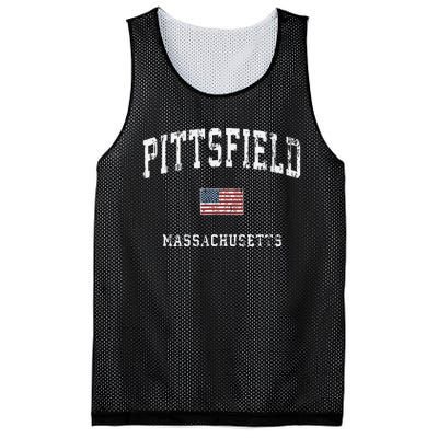 Pittsfield Massachusetts Ma Vintage American Flag Sports Mesh Reversible Basketball Jersey Tank