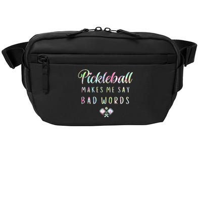 Pickleball Makes Me Say Bad Words Tie Dye Pickleball Players Crossbody Pack