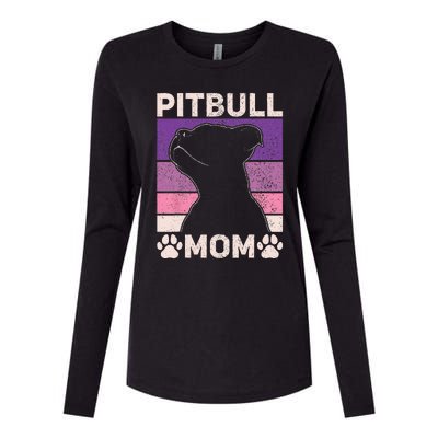 Pitbull Mom Mothers Day Funny Dog Lover Pitbull Owner Dog Womens Cotton Relaxed Long Sleeve T-Shirt