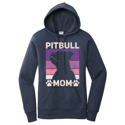 Pitbull Mom Mothers Day Funny Dog Lover Pitbull Owner Dog Women's Pullover Hoodie