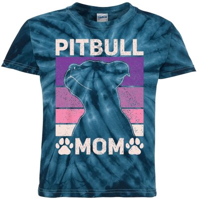 Pitbull Mom Mothers Day Funny Dog Lover Pitbull Owner Dog Kids Tie-Dye T-Shirt