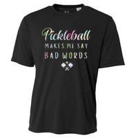 Pickleball Makes Me Say Bad Words Tie Dye Pickleball Players Cooling Performance Crew T-Shirt